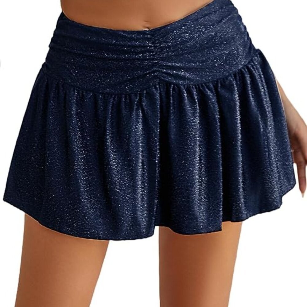 NEW Avidlove Sparkly Mini Skirt | Navy